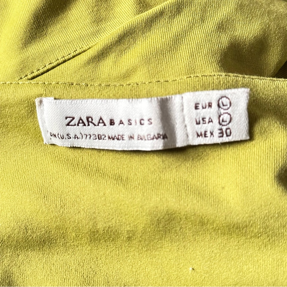 Zara Basics Top Chartreuse Avocado Color Size Lar… - image 8